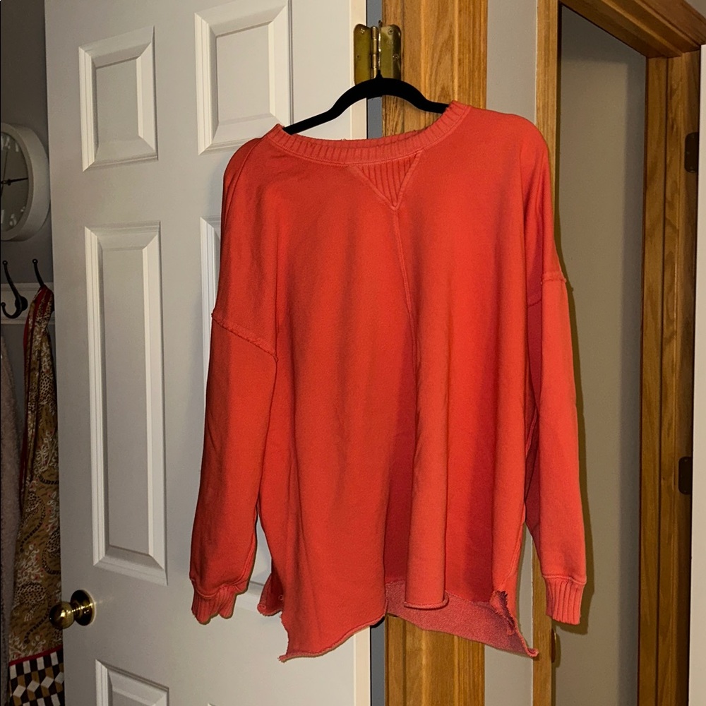 Aerie Down-To-Earth Crew Sweatshirt (red) - Like New!